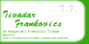 tivadar frankovics business card